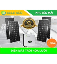  [Khuyến Mãi] Hệ thống điện mặt trời hòa lưới 1.3KWp (1300Wp) 01 pha